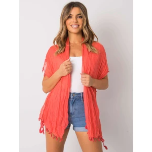 Women's coral scarf with fringes