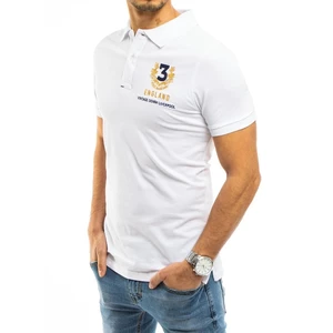 Men's white polo shirt Dstreet PX0360