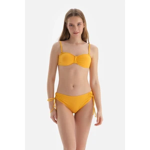 Dagi Yellow Strapless Bikini Top