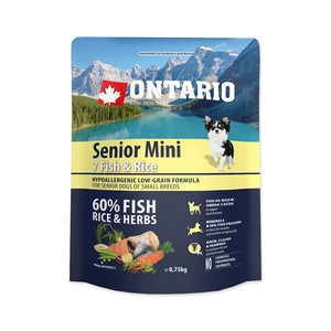 Ontario Senior Mini Fish & Rice 0,75 kg