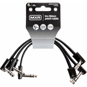 Dunlop MXR DCISTR06R Ribbon TRS Cable 3 Pack Noir 15 cm Angle - Angle