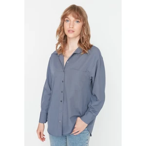 Trendyol Shirt - Grau - Oversize