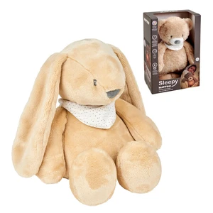 NATTOU Usínaček plyšový hudební se světýlkem a senzorem pláče 4v1 Sleepy Bunny Pale Brown 0m+