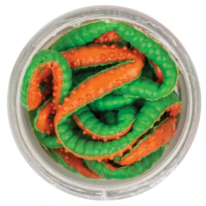 Berkley gumová nástraha powerbait power honey worm 2,5 cm 55 ks green orange