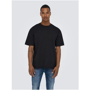 Black men's basic t-shirt ONLY & SONS Fred - Men