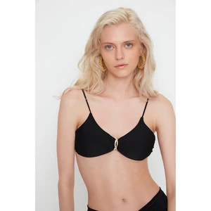 Trendyol X Moeva Black Accessory Detailed Bikini Top