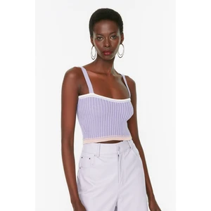 Trendyol Lilac Color Block Knitwear Blouse