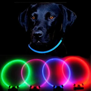 Reedog Full Light USB dobíjecí svítící obojek pro psy a kočky - růžová  M