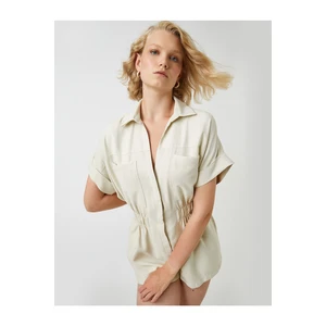 Koton A Silk Look Jumpsuit with Shorts