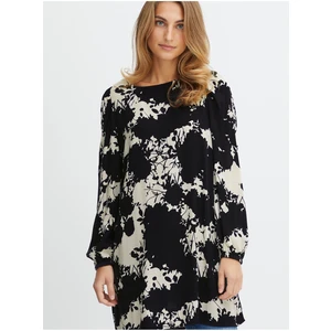 White-Black Women Patterned Long Blouse Fransa - Ladies