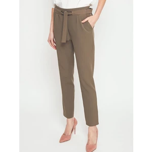 Pants with khaki waist tie
