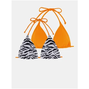 Dorina Set of two women's swimwear tops in orange and white DO - Ladies