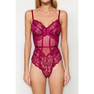 Trendyol Fuchsia Lace Snap Body Body