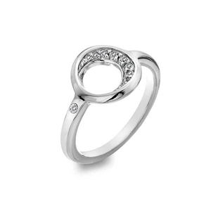 Hot Diamonds Elegantní stříbrný prsten s briliantem a topazy Celestial DR232 50 mm