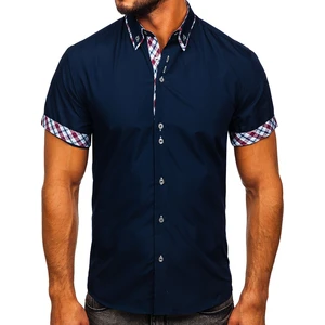 Cămașă bleumarin mâneca scurtă Bolf 6540