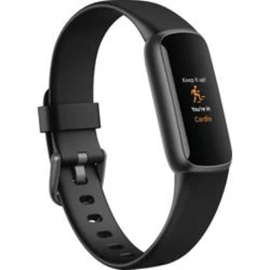 Fitness náramok Fitbit Luxe - Black/Graphite Stainless Steel (FB422BKBK) fitness náramok • AMOLED displej • dotykové ovládanie • Bluetooth • akcelerom