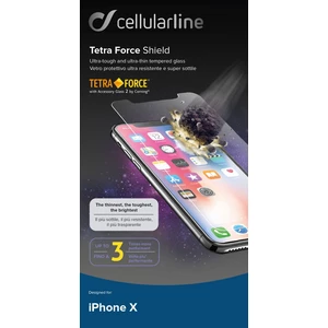 Prémiové tvrzené sklo Cellularline TETRA FORCE GLASS pro Apple iPhone X/XS/11 Pro