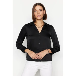 Trendyol Shirt - Black - Fitted