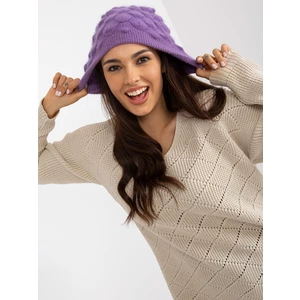 Lady's winter cap purple color