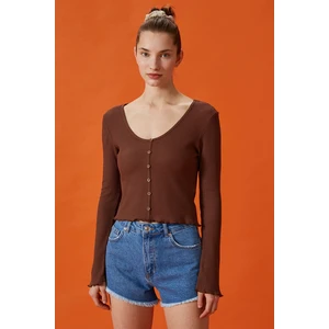 Koton Women's Brown T-Shirt