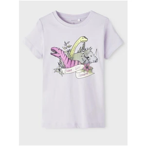 Light purple girly t-shirt name it Brigita - Girls