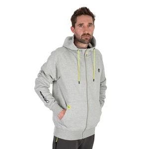 Matrix mikina black edition full zip hoody marl grey lime - s