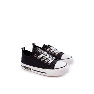 Kids Leather Sneakers BIG STAR KK374039 Black