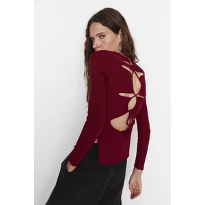 Trendyol Sweater - Burgundy - Slim Fit