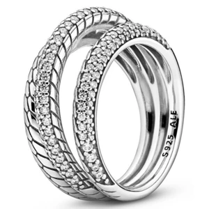 Pandora Dizajnový prsteň s hadím vzorom 199083C01 54 mm