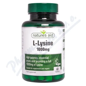 Natures Aid L-lyzín 1000 mg - 60 tabliet