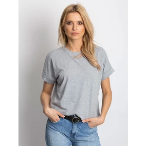 Women´s basic cotton gray t-shirt