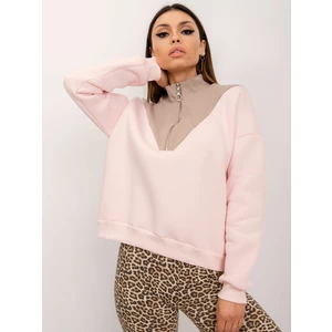 Light pink RUE PARIS cotton sweatshirt
