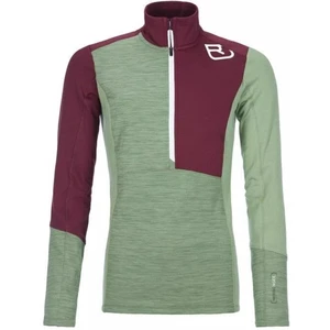 Ortovox Fleece Light Womens Zip Neck Green Forest Blend L