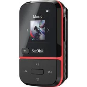 MP3 přehrávač SanDisk Clip Sport Go, 32 GB, upevňovací klip, FM rádio, hlasové nahrávání, červená