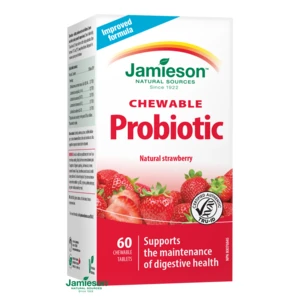 JAMIESON Probiotic tablety na cmúľanie s jahodovou príchuťou 60tbl.