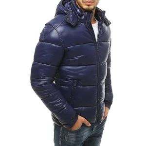 Navy blue men's quilted winter jacket TX3471