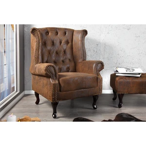 Chesterfield kreslo MIDAS Dekorhome Hnedá,Chesterfield kreslo MIDAS Dekorhome Hnedá