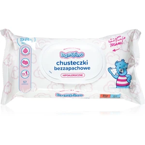 Bambino Baby Unscented Wet Wipes extra jemné vlhčené čistiace obrúsky pre deti od narodenia 57 ks