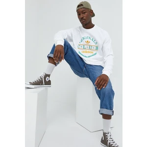 White Men's Sweatshirt adidas Originals Club - Men's