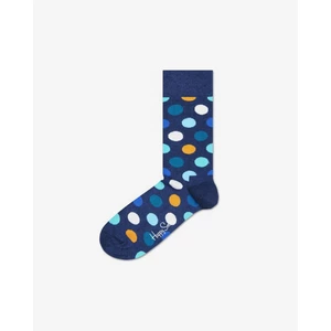 Modré ponožky s barevnými puntíky Happy Socks Big Dots