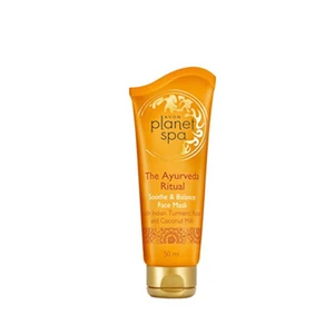 Avon Zklidňující pleťová maska s kurkumou a kokosovým mlékem Planet Spa The Ayurveda Ritual  50 ml