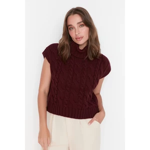 Trendyol Sweater Vest - Burgundy - Regular fit