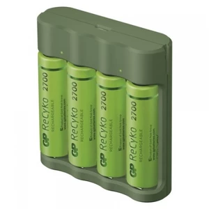 Nabíjecí baterie, nabíječky nabíječka baterií gp b52427u everyday b421 + 4xaa recyko + usb