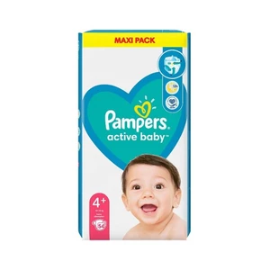 Pampers Active Baby Value Pack dětské jednorázové pleny Velikost 4+ (10-15 kg) 54 ks