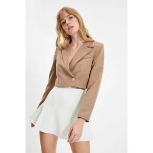 Trendyol Camel Crop Jacket