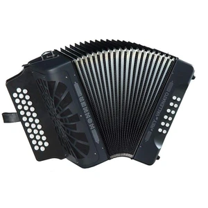 Hohner El Rey del Vallenato ADG Black Negru Acordeon cu butoane