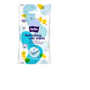 BELLA Refreshing wet wipes osvěžující vlhčené ubrousky 10 ks