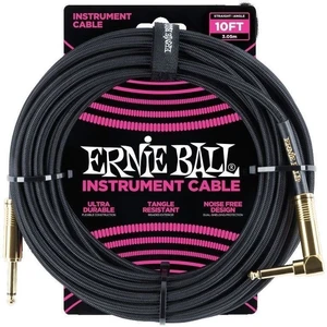 Ernie Ball P06081-EB Negro 3 m Recto - Acodado