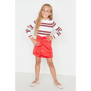 Trendyol Red Velvet Girl Knitted Skirt