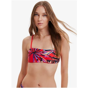 Red Womens Patterned Swimwear Upper Desigual Playa - Women